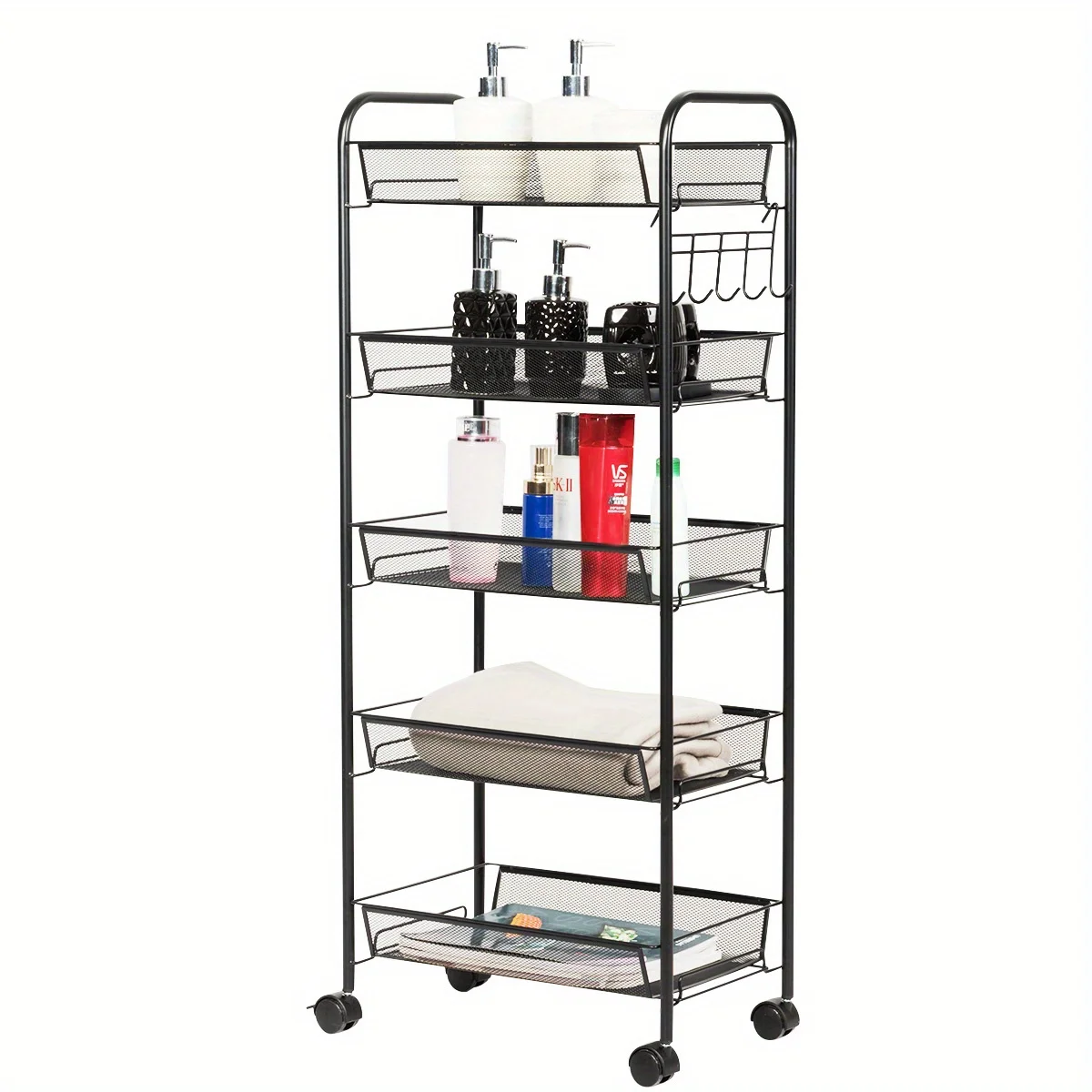 5 Tier Mesh Rolling File Utility Cart Storage Basket Home Office Kitchen Black
5 Tier Mesh Rolling File Utility Cart Storage Basket Home Office Kitchen Black