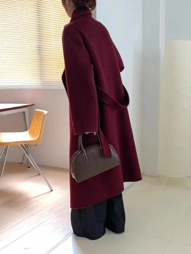 High End Double Side Wool Long Women's Coat Turtleneck Solid Color Irregular Button Spliced Clothing Fashion New 2VV1890
High End Double Side Wool Long Women's Coat Turtleneck Solid Color Irregular Button Spliced Clothing Fashion New 2VV1890