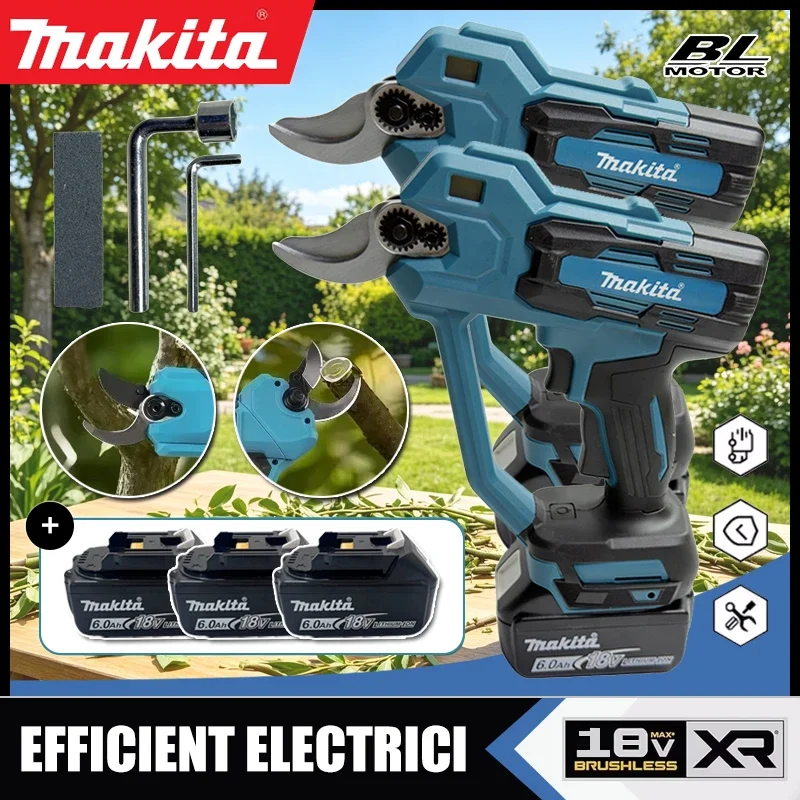 Makita Brushless Electric Pruning Shears 35mm Cordless Scissors Branch Pruner High-power Cutter Power Tools for 18V Battery
Makita Brushless Electric Pruning Shears 35mm Cordless Scissors Branch Pruner High-power Cutter Power Tools for 18V Battery