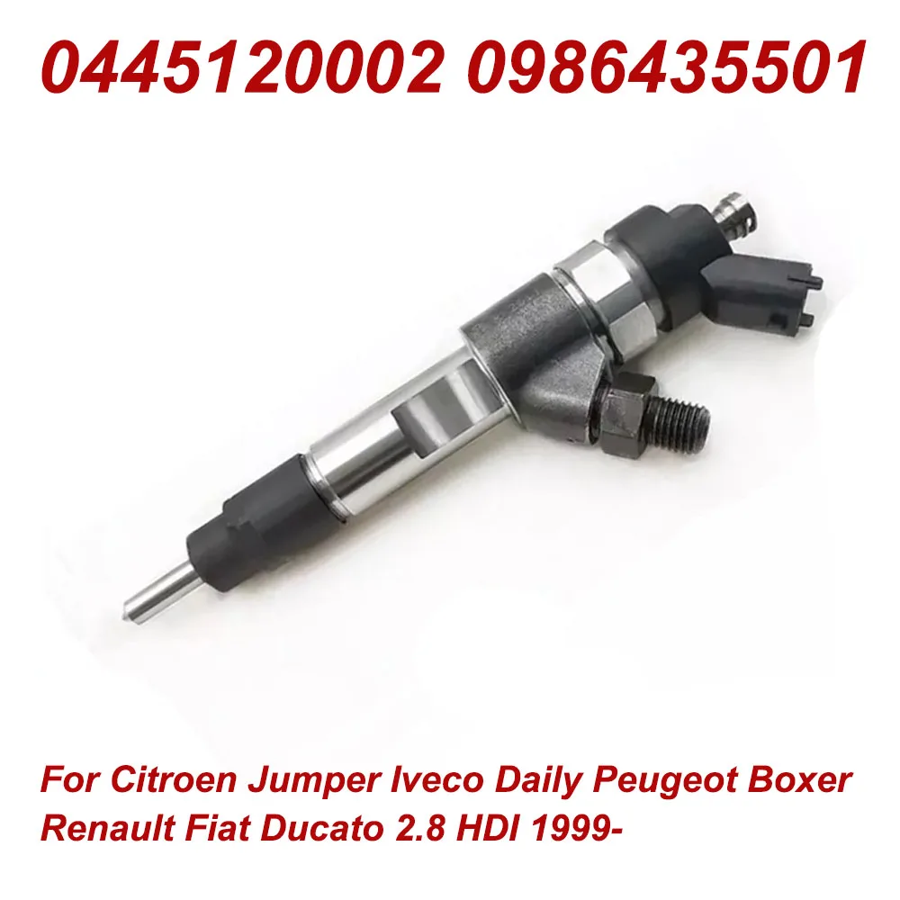 In Stock 0445120002 0986435501 New Diesel Fuel Injector For Citroen Jumper Iveco Daily Peugeot Boxer Fiat Ducato 2.8 HDI 1999-
In Stock 0445120002 0986435501 New Diesel Fuel Injector For Citroen Jumper Iveco Daily Peugeot Boxer Fiat Ducato 2.8 HDI 1999- 