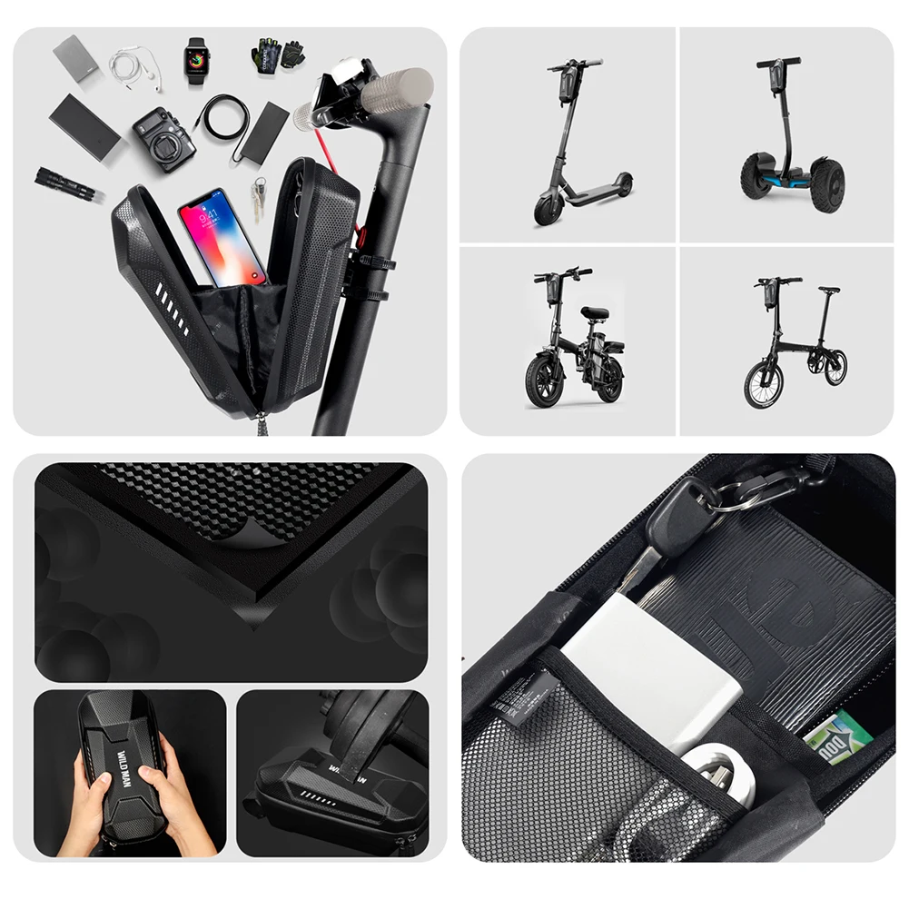 WILD MAN Electric Scooter Pannier Skateboard Hard Shell Storage Bag for M365 Pro
WILD MAN Electric Scooter Pannier Skateboard Hard Shell Storage Bag for M365 Pro