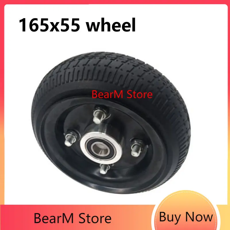 New 6.5 Inch Wheels 165x55 Solid Tire with Hub Bearings for Mini Electric Scooter Bike Explosion Proof Parts
New 6.5 Inch Wheels 165x55 Solid Tire with Hub Bearings for Mini Electric Scooter Bike Explosion Proof Parts