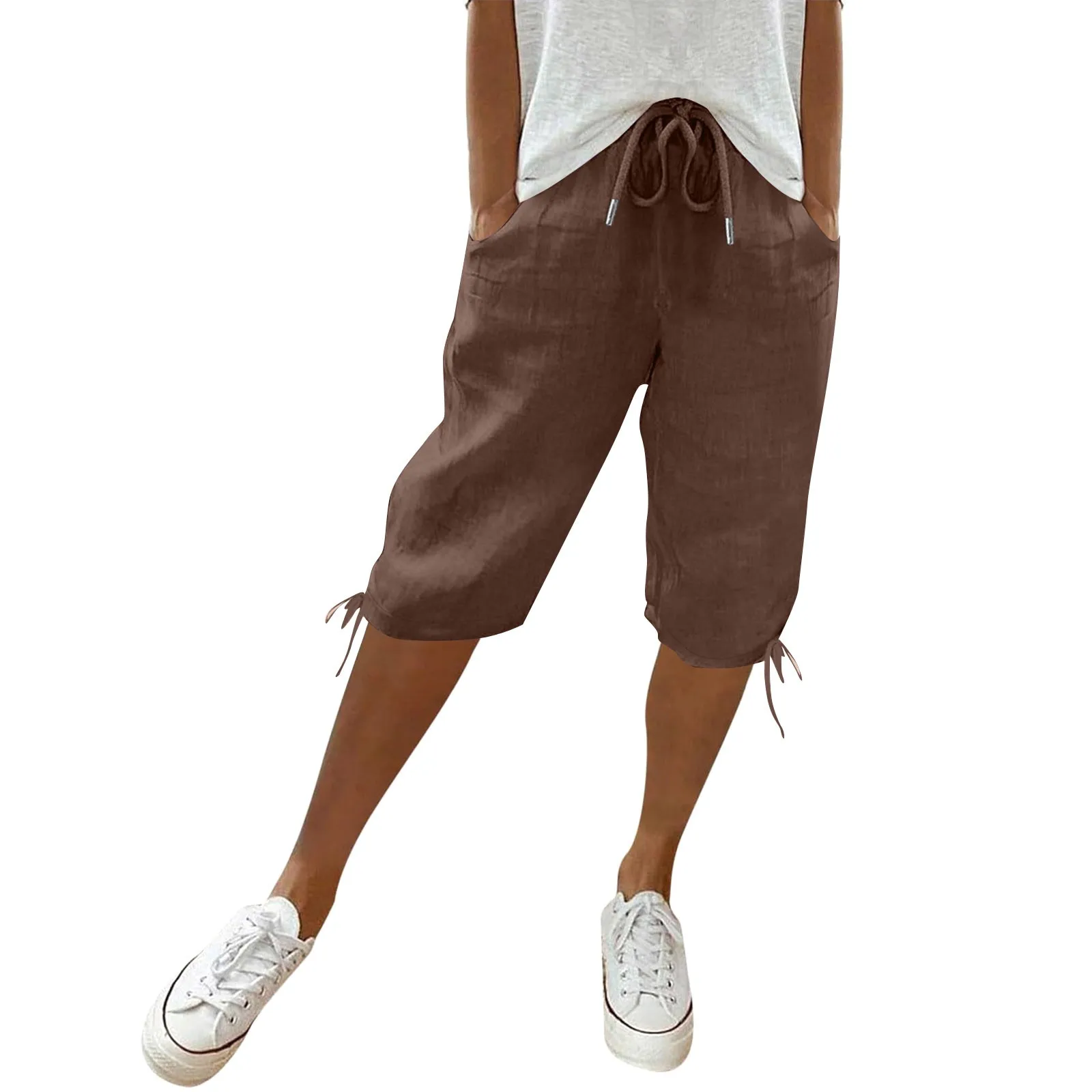 Womens Cotton Linen Pants Summer Daily Cool Five Pants Comfy Casual Drawstring Elastic Waist Five Half Pants Pantalone
Womens Cotton Linen Pants Summer Daily Cool Five Pants Comfy Casual Drawstring Elastic Waist Five Half Pants Pantalone