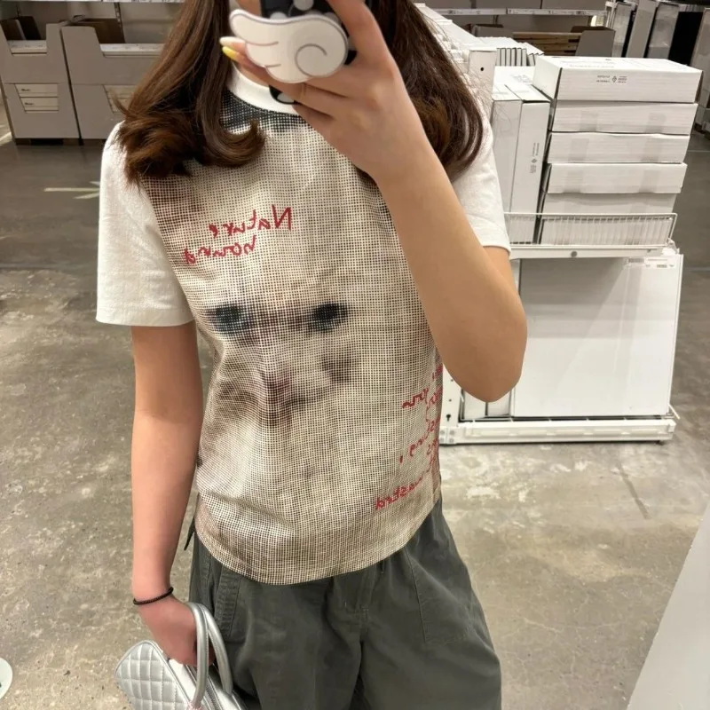 Y2k Aesthetic American O Neck Short Sleeve T Shirts All Match Vintage Cute Cat Print Grunge Punk Clothes Harajuku Streetwears
Y2k Aesthetic American O Neck Short Sleeve T Shirts All Match Vintage Cute Cat Print Grunge Punk Clothes Harajuku Streetwears