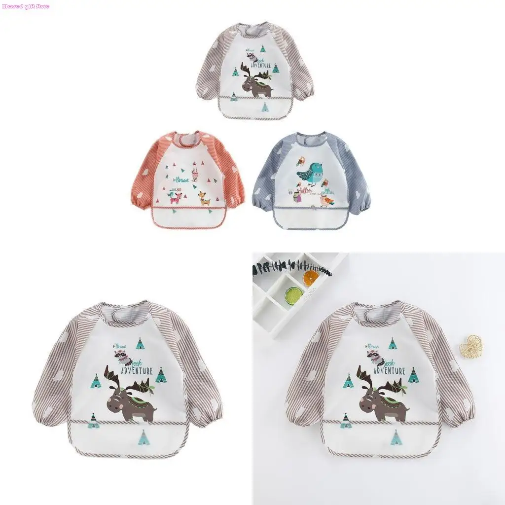D0JC Toddler Feeding Apron Waterproof Soft Polyester Long Sleeve Feeding Burp Cloth
D0JC Toddler Feeding Apron Waterproof Soft Polyester Long Sleeve Feeding Burp Cloth