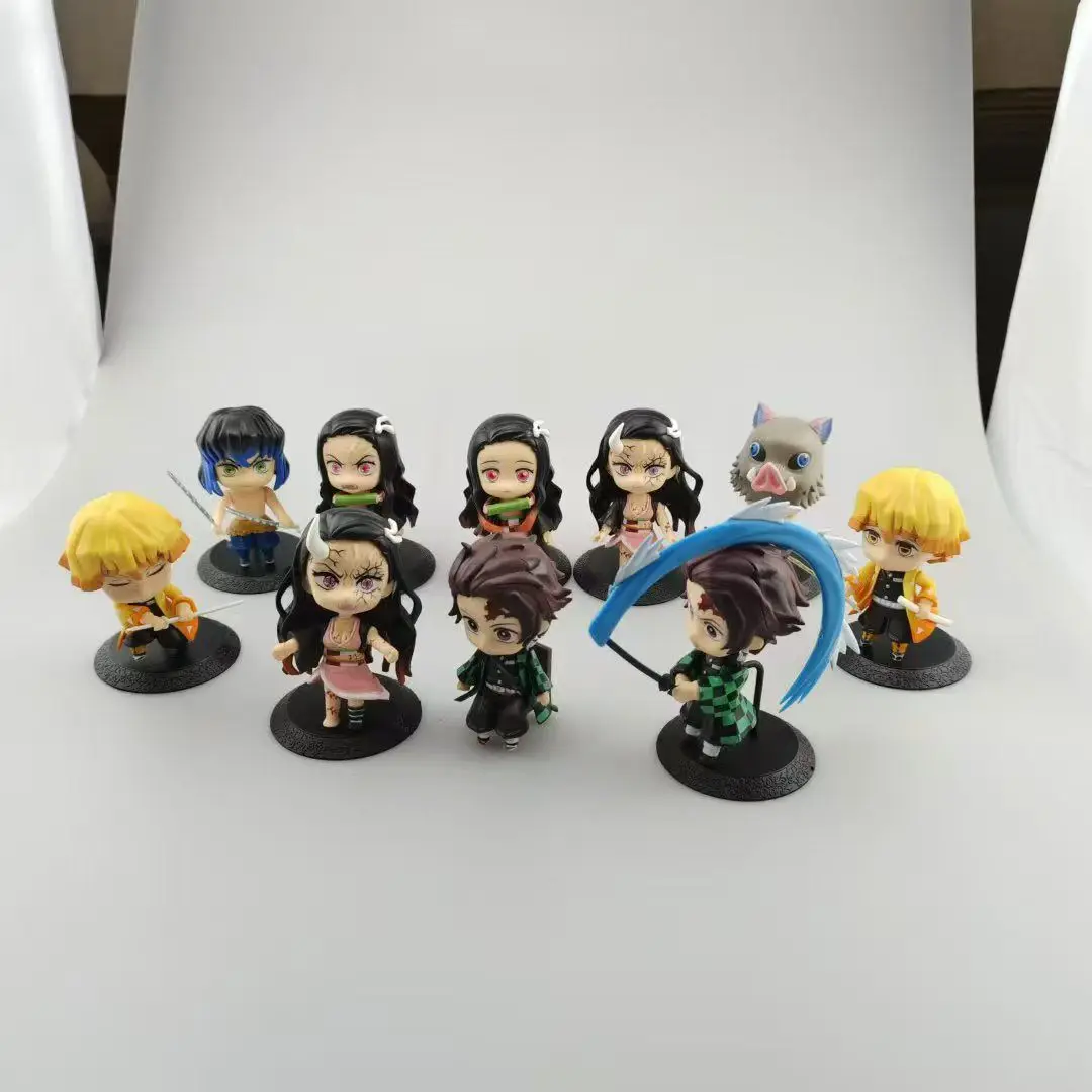 10pcs/set Anime Demon Slayer Kamado Nezuko Kamado Tanjuurou Battle Version Action Figure Collectible Models Toys About 9 cm
10pcs/set Anime Demon Slayer Kamado Nezuko Kamado Tanjuurou Battle Version Action Figure Collectible Models Toys About 9 cm