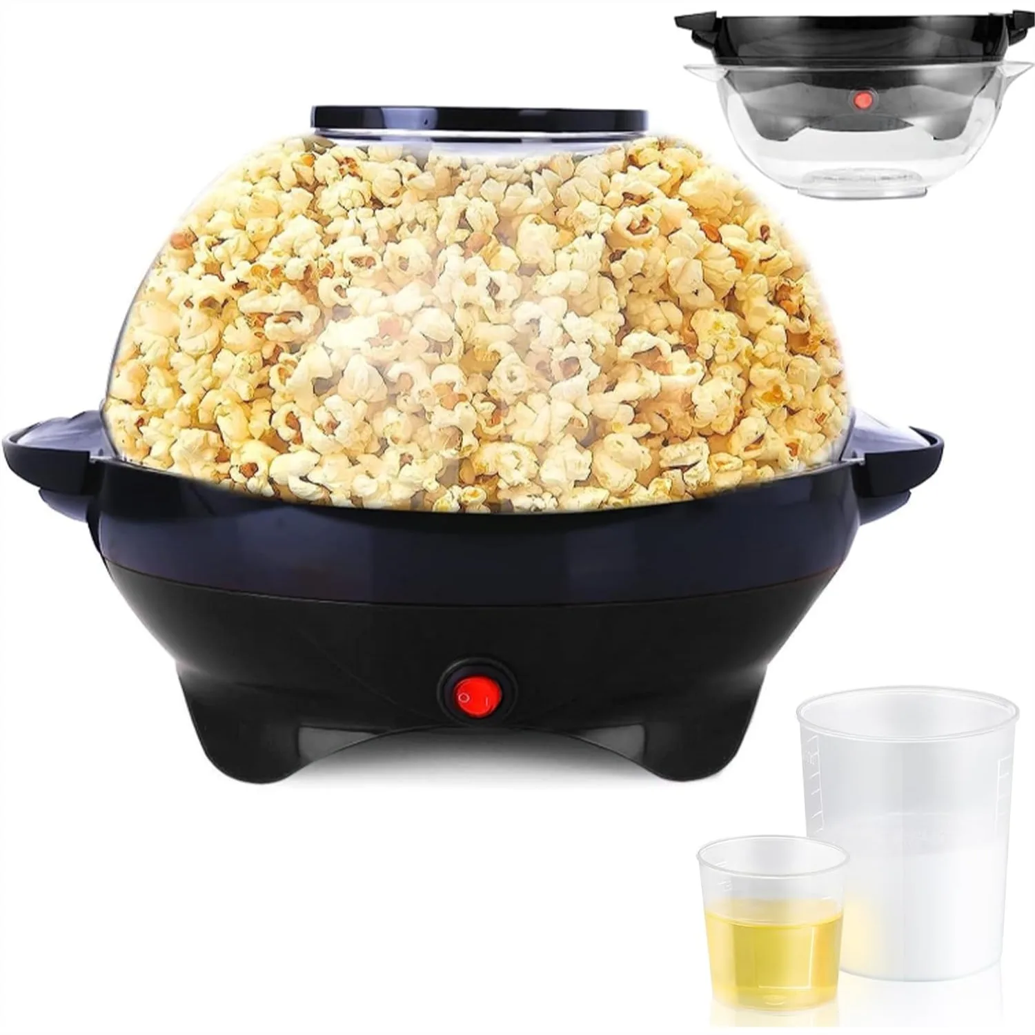 6 Quart Popcorn Machine, Stir Crazy Electric Hot Oil Popper with Nonstick Plate & Stirring Rod, Large Lid for Serving Bowl
6 Quart Popcorn Machine, Stir Crazy Electric Hot Oil Popper with Nonstick Plate & Stirring Rod, Large Lid for Serving Bowl