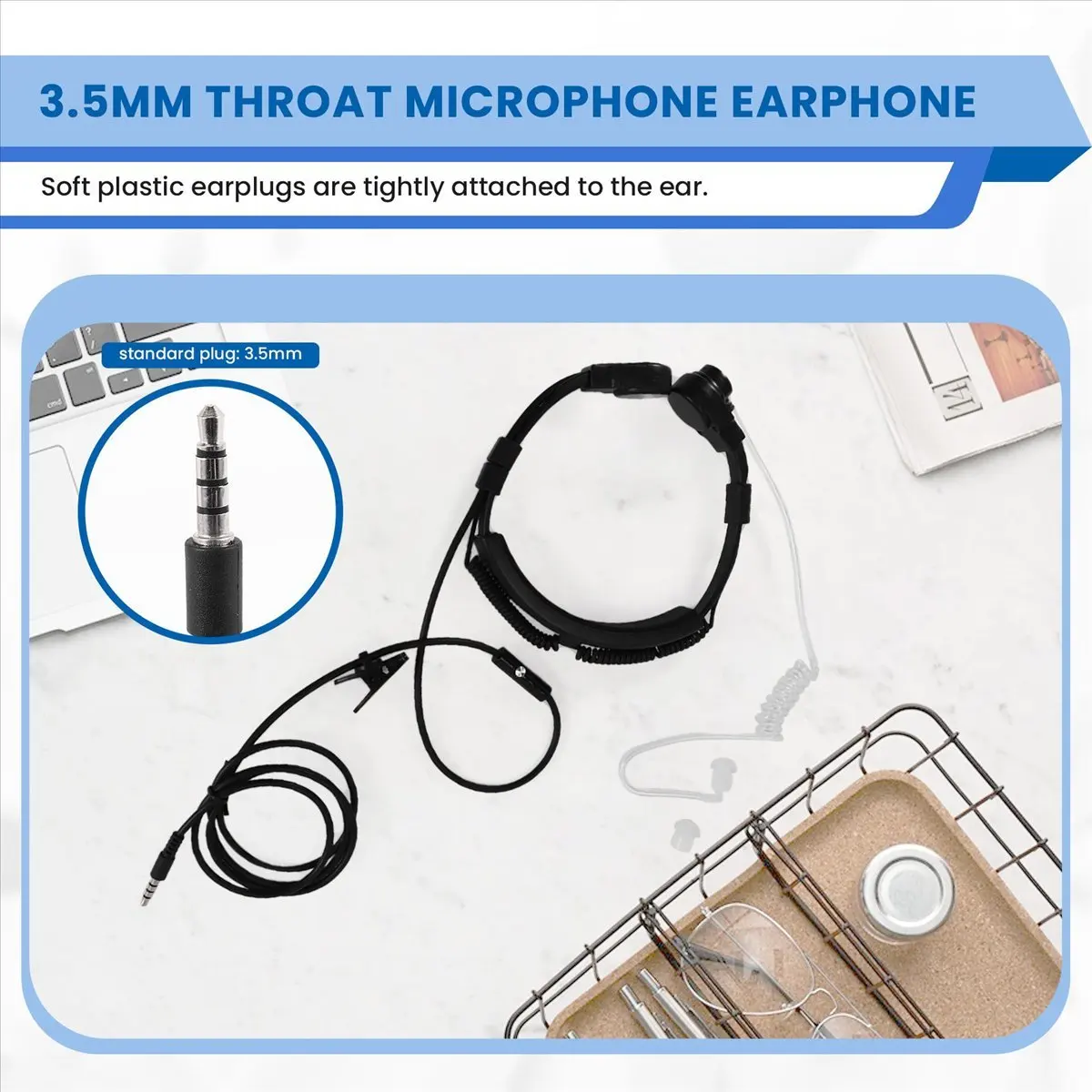 # Best Choice 3.5mm plug -Throat Microphone earphone Covert Adjustable Covert Air Tube Headset with Throat Mic for smartphones
# Best Choice 3.5mm plug -Throat Microphone earphone Covert Adjustable Covert Air Tube Headset with Throat Mic for smartphones