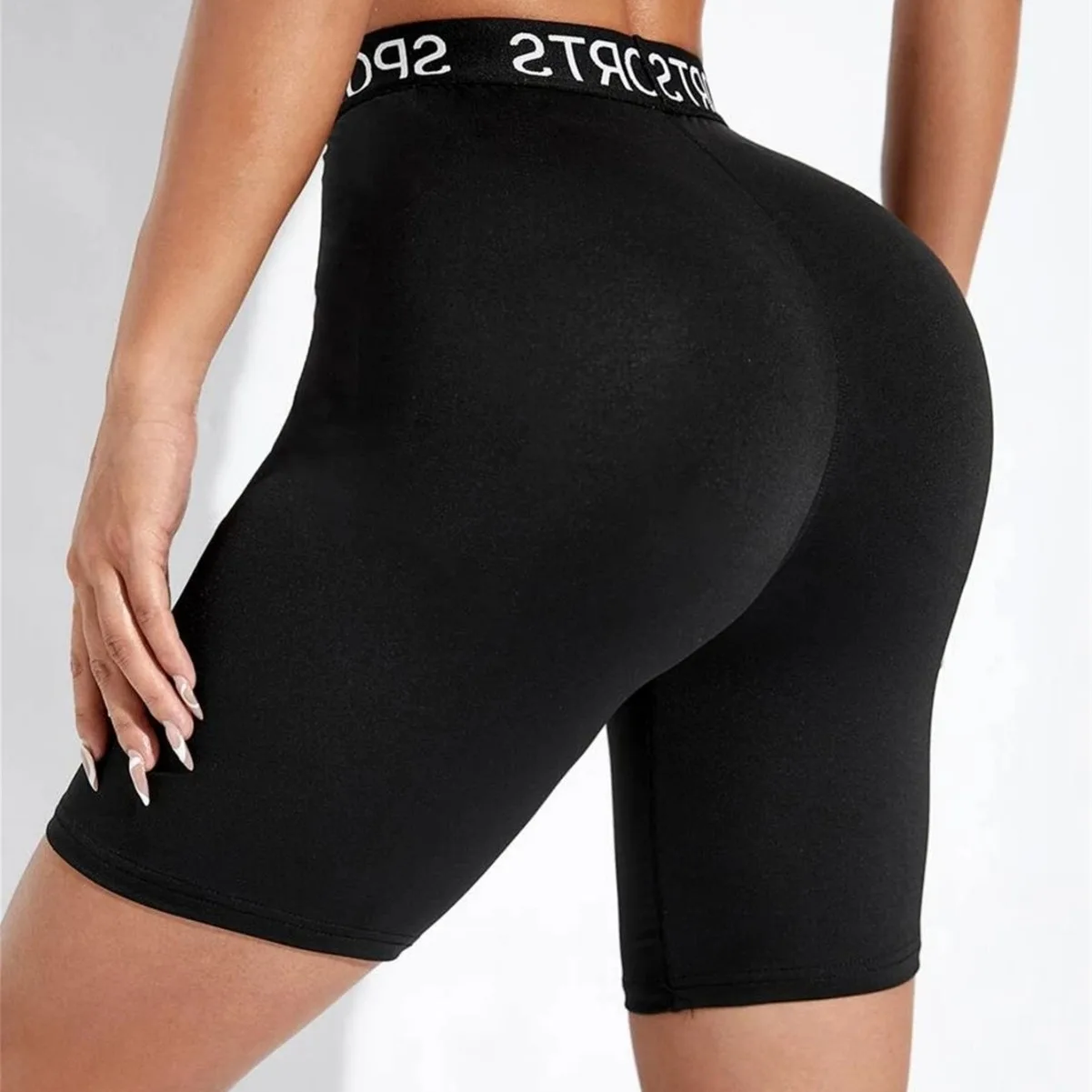 Black High Waist Women Letter Ribbon Yoga Shorts Breathable Sport Exercise Running Fitness Shorts Gym Short Pants Women Clothing
Black High Waist Women Letter Ribbon Yoga Shorts Breathable Sport Exercise Running Fitness Shorts Gym Short Pants Women Clothing