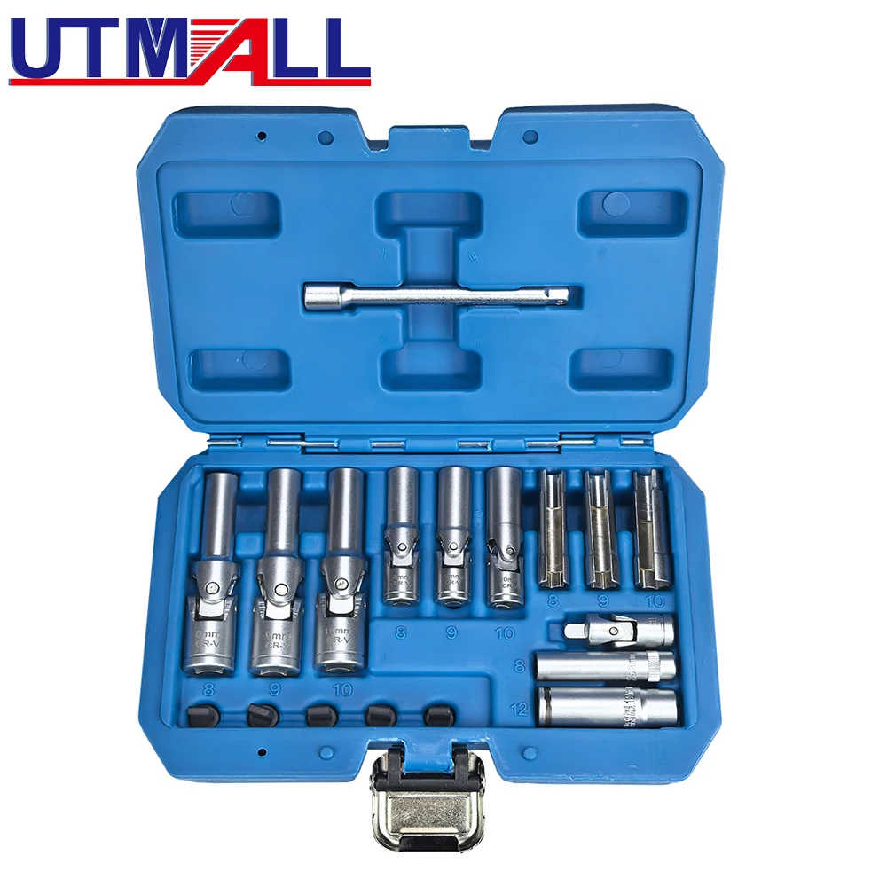Replacement tool kit for 18 PC 3/8" 1/4" Drive Glow Plug Removal Socket Set Thin Slotted Tool Kit 8mm,9mm and 10mm deep sockets
Replacement tool kit for 18 PC 3/8" 1/4" Drive Glow Plug Removal Socket Set Thin Slotted Tool Kit 8mm,9mm and 10mm deep sockets