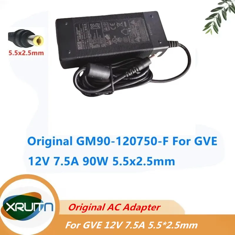 Original GVE GM90-120750-F 12V 7.5A 90W 5.5x2.5mm AC Adapter For Power Supply Charger
Original GVE GM90-120750-F 12V 7.5A 90W 5.5x2.5mm AC Adapter For Power Supply Charger
