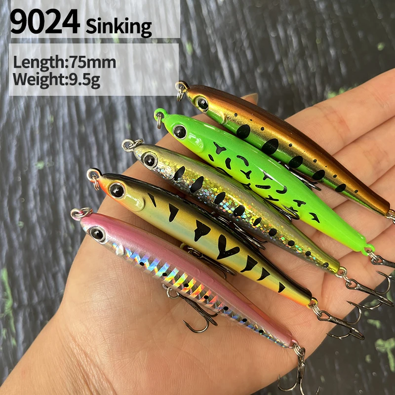 75mm 9.9g Sinking Pencil Fishing Lures Wobblers for Trout Bass Saltwater Artificial Hard Bait Professional Fishing Accessories
75mm 9.9g Sinking Pencil Fishing Lures Wobblers for Trout Bass Saltwater Artificial Hard Bait Professional Fishing Accessories