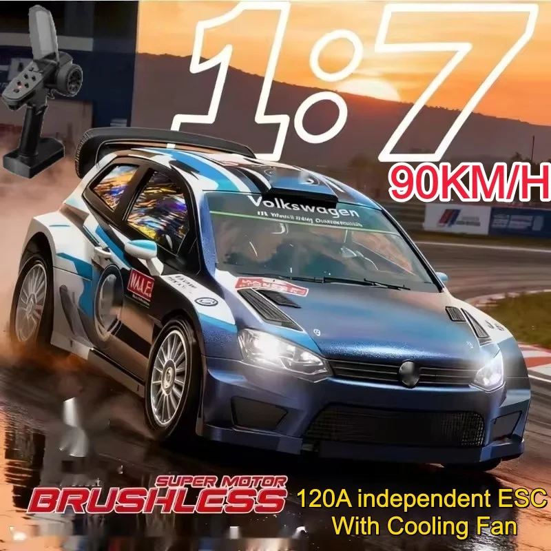 Brushless Oversized Remote Control Car 1:7 90KM/H High-Speed Off-Road RC Drift Competition Racing Adult Toy 120A independent ESC
Brushless Oversized Remote Control Car 1:7 90KM/H High-Speed Off-Road RC Drift Competition Racing Adult Toy 120A independent ESC