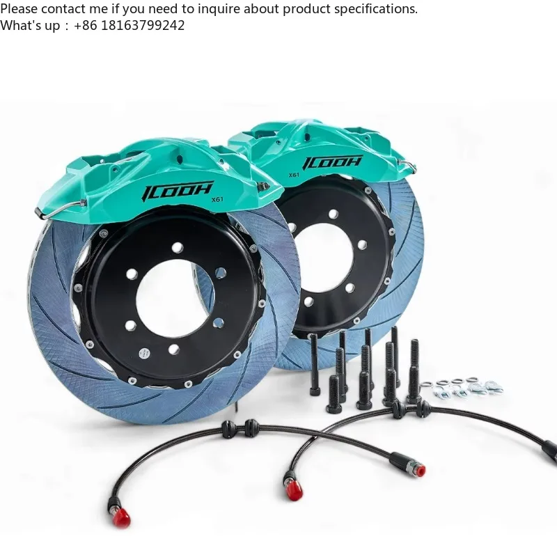 High Performance ICOOH Front X61 6 Pistons 355-405mm Rotor Size Modified Racing Big Brake Kits for Ford Ferrari Mazda
High Performance ICOOH Front X61 6 Pistons 355-405mm Rotor Size Modified Racing Big Brake Kits for Ford Ferrari Mazda