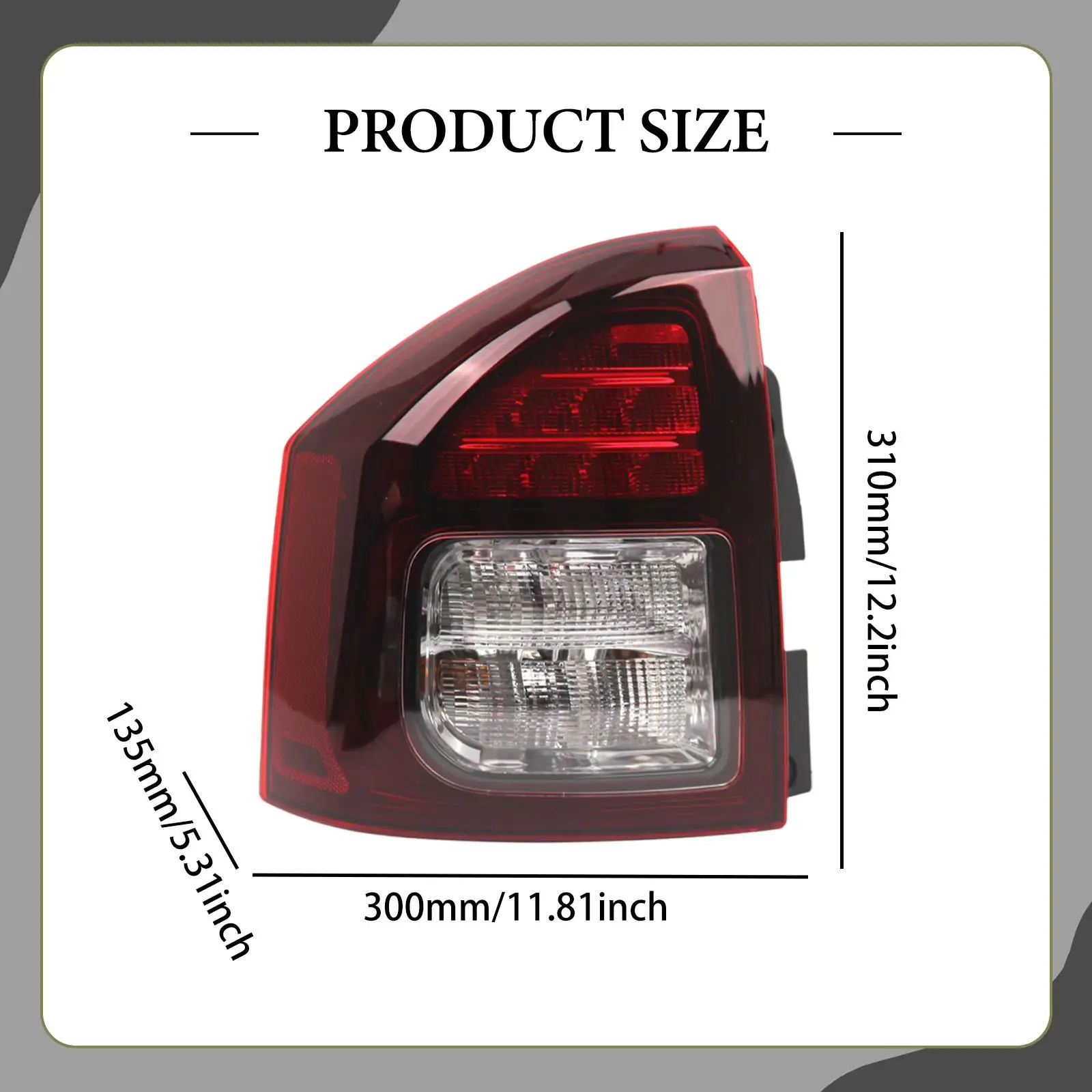 Car Accessories Left Rear Tail Light 5272909AA High Performance Plastic Lamp for Jeep Compass 2014-2017
Car Accessories Left Rear Tail Light 5272909AA High Performance Plastic Lamp for Jeep Compass 2014-2017