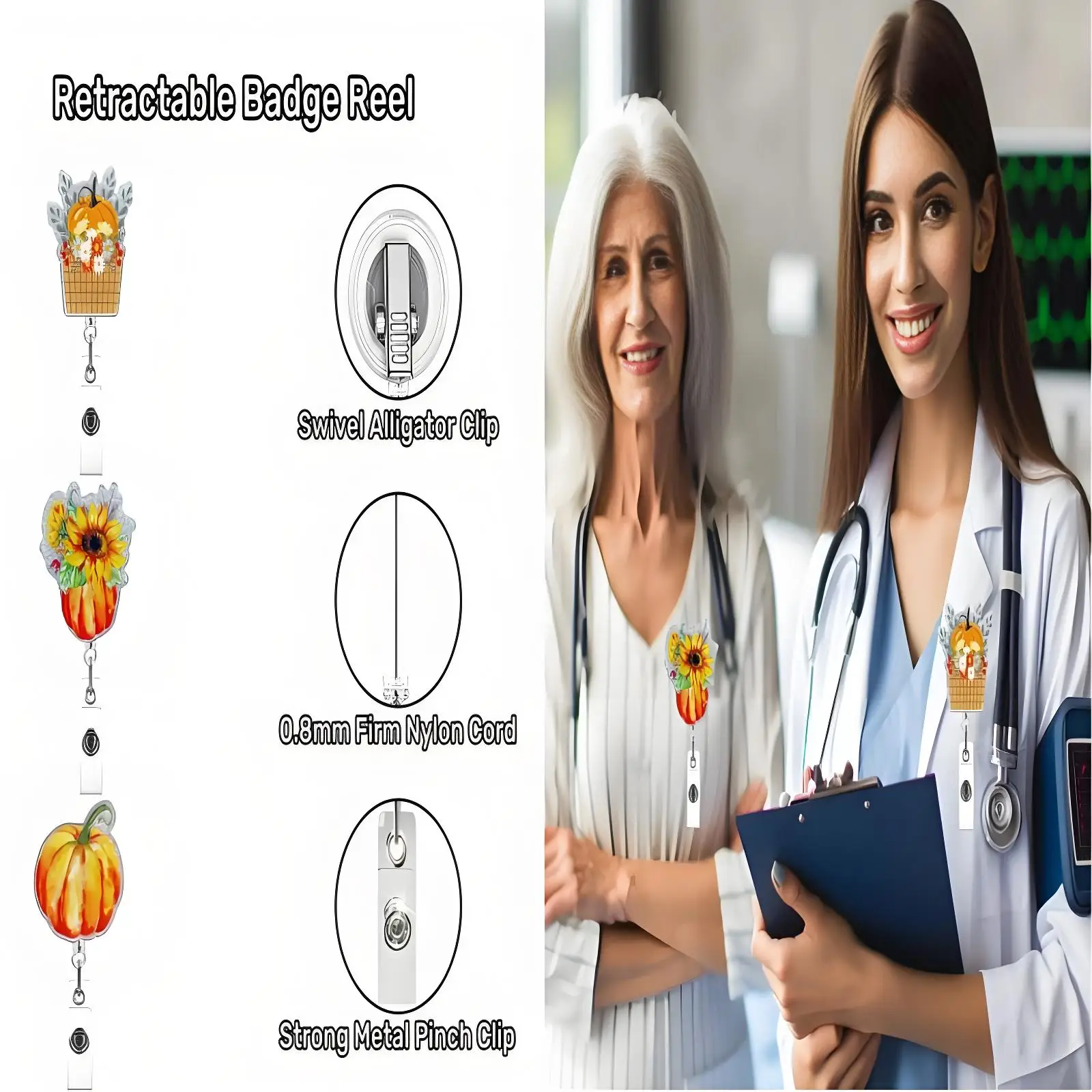 Pumpkin Sunflower 360 ° Rotating Badge Scroll Suitable For Daily Use Easy To Pull Out Designed Id Badges And Name Tags
Pumpkin Sunflower 360 ° Rotating Badge Scroll Suitable For Daily Use Easy To Pull Out Designed Id Badges And Name Tags