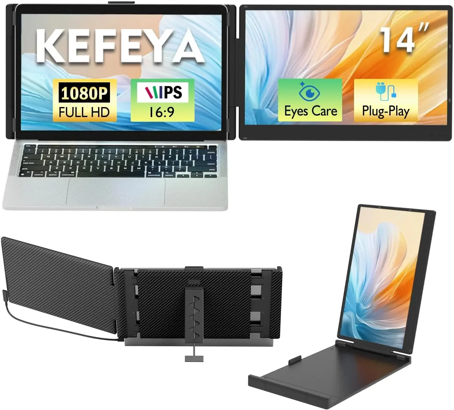 Laptop Screen Extender, 14" 1080P FHD IPS Laptop Monitor Extender for Home Office, Dual Travel Monitor for Laptops 13-17.3", USB
Laptop Screen Extender, 14" 1080P FHD IPS Laptop Monitor Extender for Home Office, Dual Travel Monitor for Laptops 13-17.3", USB