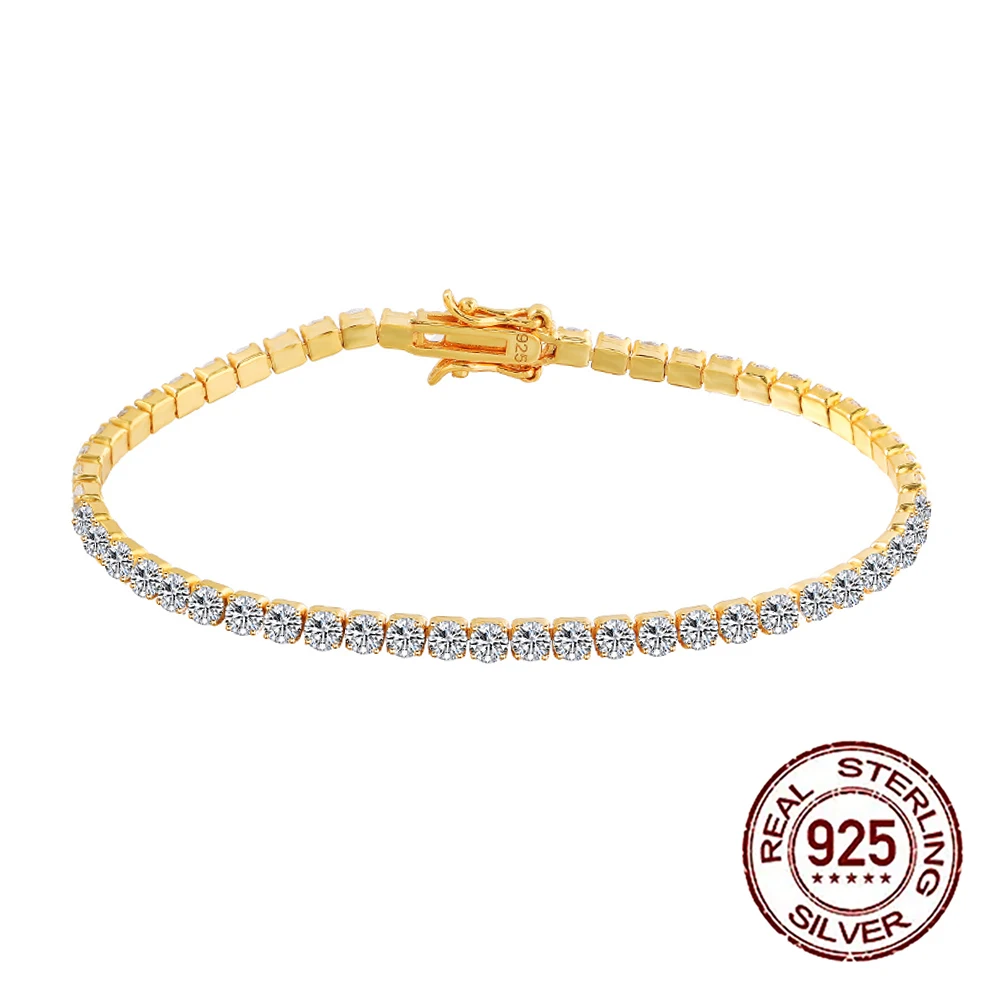 QooLady 925 Sterling Silver Gold Plated Round Cubic Zirconia Link Tennis Bracelets for Women Anniversary Party Jewelry SB016
QooLady 925 Sterling Silver Gold Plated Round Cubic Zirconia Link Tennis Bracelets for Women Anniversary Party Jewelry SB016