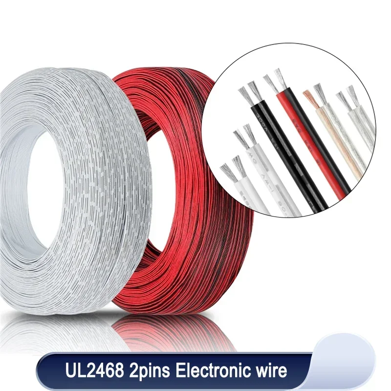 2~50m UL2468 Electrical Wires 2 Pins 30 28 26 24 22 20 18 16AWG Tinned Copper Insulated PVC Extension Strip Cable LED Wire
2~50m UL2468 Electrical Wires 2 Pins 30 28 26 24 22 20 18 16AWG Tinned Copper Insulated PVC Extension Strip Cable LED Wire