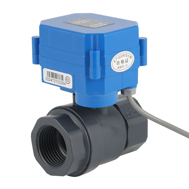 UPVC Motorized Ball Valve DN25 Electric 2 Way 5-24V 220V Micro Valve for Water Treatment Aquarium
UPVC Motorized Ball Valve DN25 Electric 2 Way 5-24V 220V Micro Valve for Water Treatment Aquarium