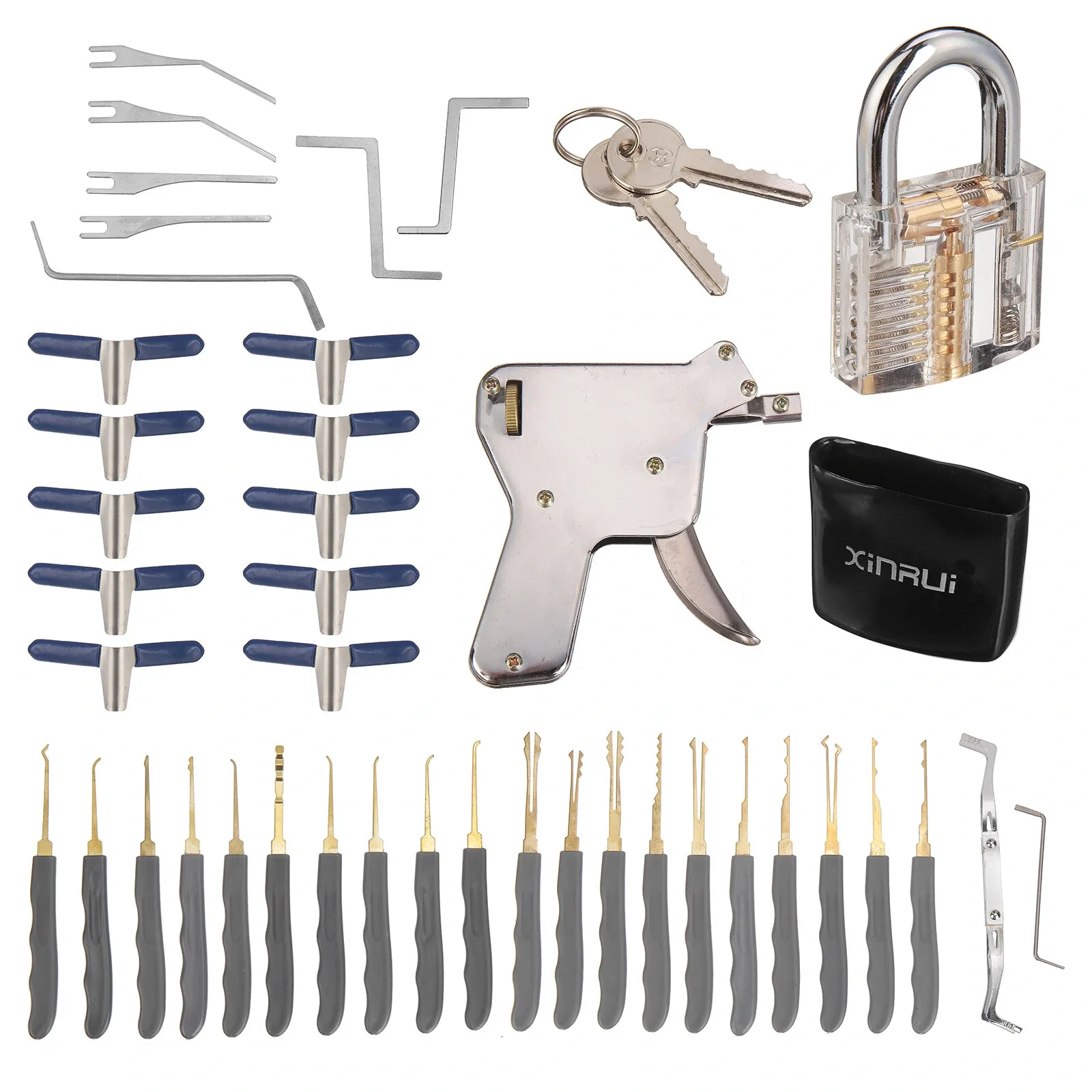 42PCS Rubber Padlock Type Lockpicking Tool Set Suitable for Opening One-Word Locks, Car Locks, Padlocks, Etc.
42PCS Rubber Padlock Type Lockpicking Tool Set Suitable for Opening One-Word Locks, Car Locks, Padlocks, Etc.