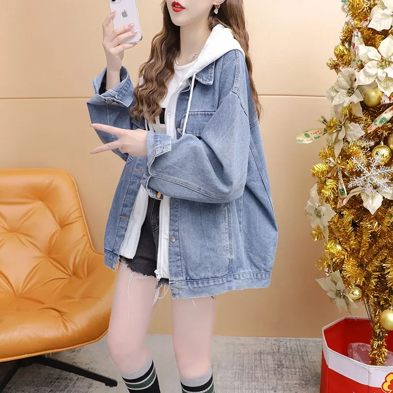 Casual Women Cowboy Coats Jackets 2024 New Autumn Stylish Versatile Lazy Style Top Women's Clothing Denim Blue
Casual Women Cowboy Coats Jackets 2024 New Autumn Stylish Versatile Lazy Style Top Women's Clothing Denim Blue
