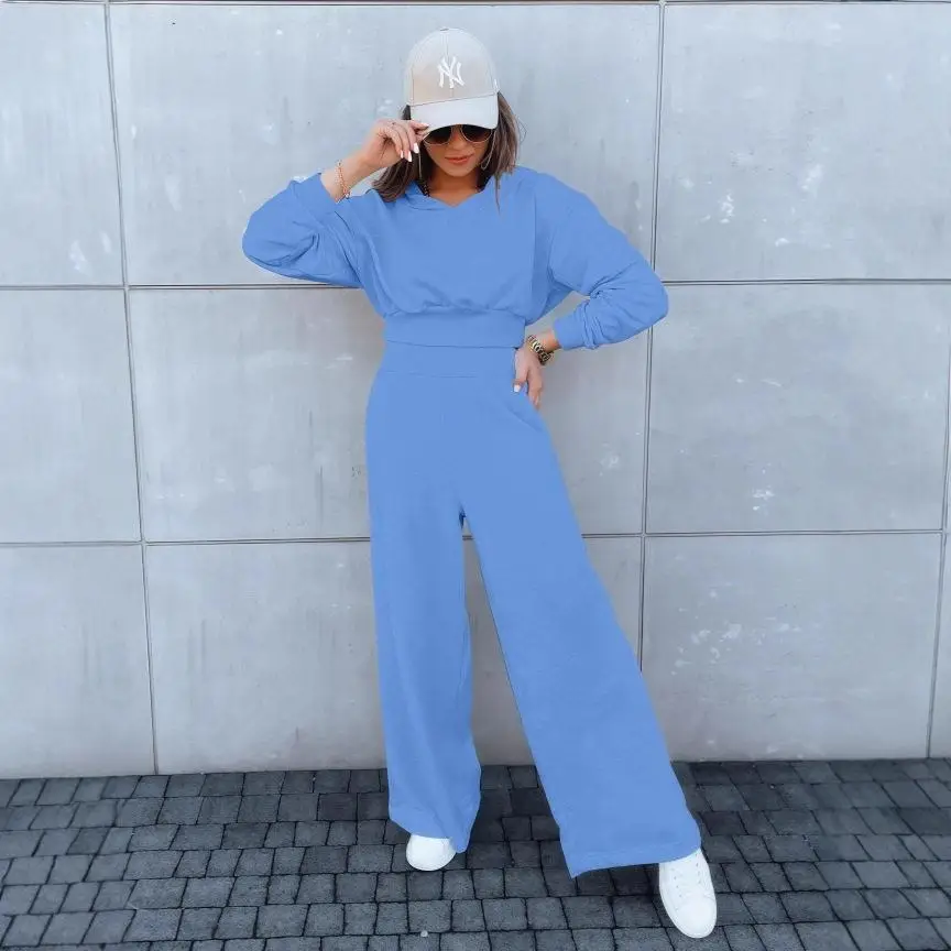 Women's Wide Leg Pants And Hoodie Sportswear Casual Set Winter Collection Long Sleeve Sweatshirt Three Piece Suite Fashionable
Women's Wide Leg Pants And Hoodie Sportswear Casual Set Winter Collection Long Sleeve Sweatshirt Three Piece Suite Fashionable