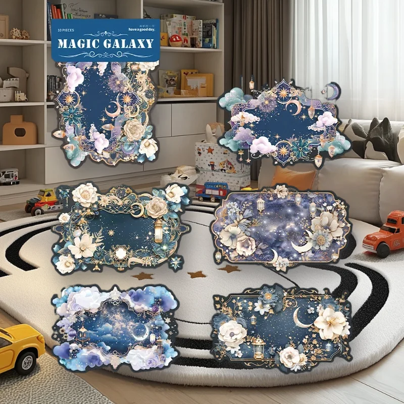 10 sheets/pack Large Size Decorative Stickers Galaxy Series 6 Styles Shell Gloss Ocean Themed Materials
10 sheets/pack Large Size Decorative Stickers Galaxy Series 6 Styles Shell Gloss Ocean Themed Materials