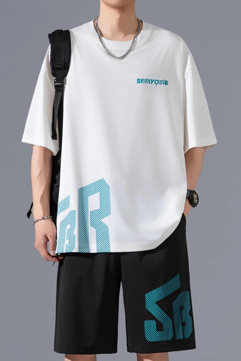 Cold Silk Cool Short-sleeved T-shirt For Men's Suit 2026 New Summer Sports and Leisure Five-point Shorts Men's Two-piece Suit
Cold Silk Cool Short-sleeved T-shirt For Men's Suit 2026 New Summer Sports and Leisure Five-point Shorts Men's Two-piece Suit