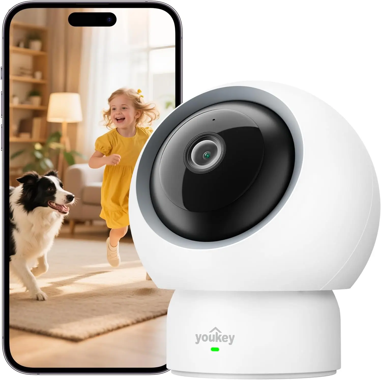 2.5K Indoor Security Camera with Pan & Tilt, No Monthly Fees, WiFi 6, Human/Pet Detection, Night Vision
2.5K Indoor Security Camera with Pan & Tilt, No Monthly Fees, WiFi 6, Human/Pet Detection, Night Vision