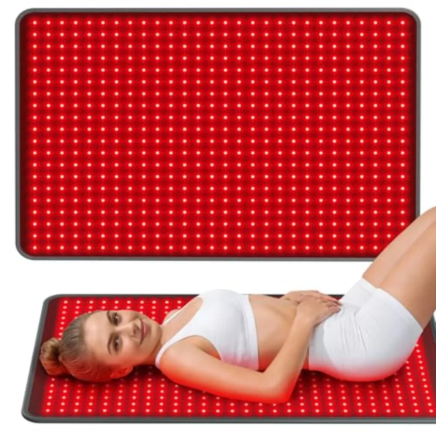 Comfytemp 41.5'' x 26'' Red Light Therapy Mat for Body Large Near Infrared Light Therapy Pad with 560 LEDs 660nm 850nm Light Bl
Comfytemp 41.5'' x 26'' Red Light Therapy Mat for Body Large Near Infrared Light Therapy Pad with 560 LEDs 660nm 850nm Light Bl