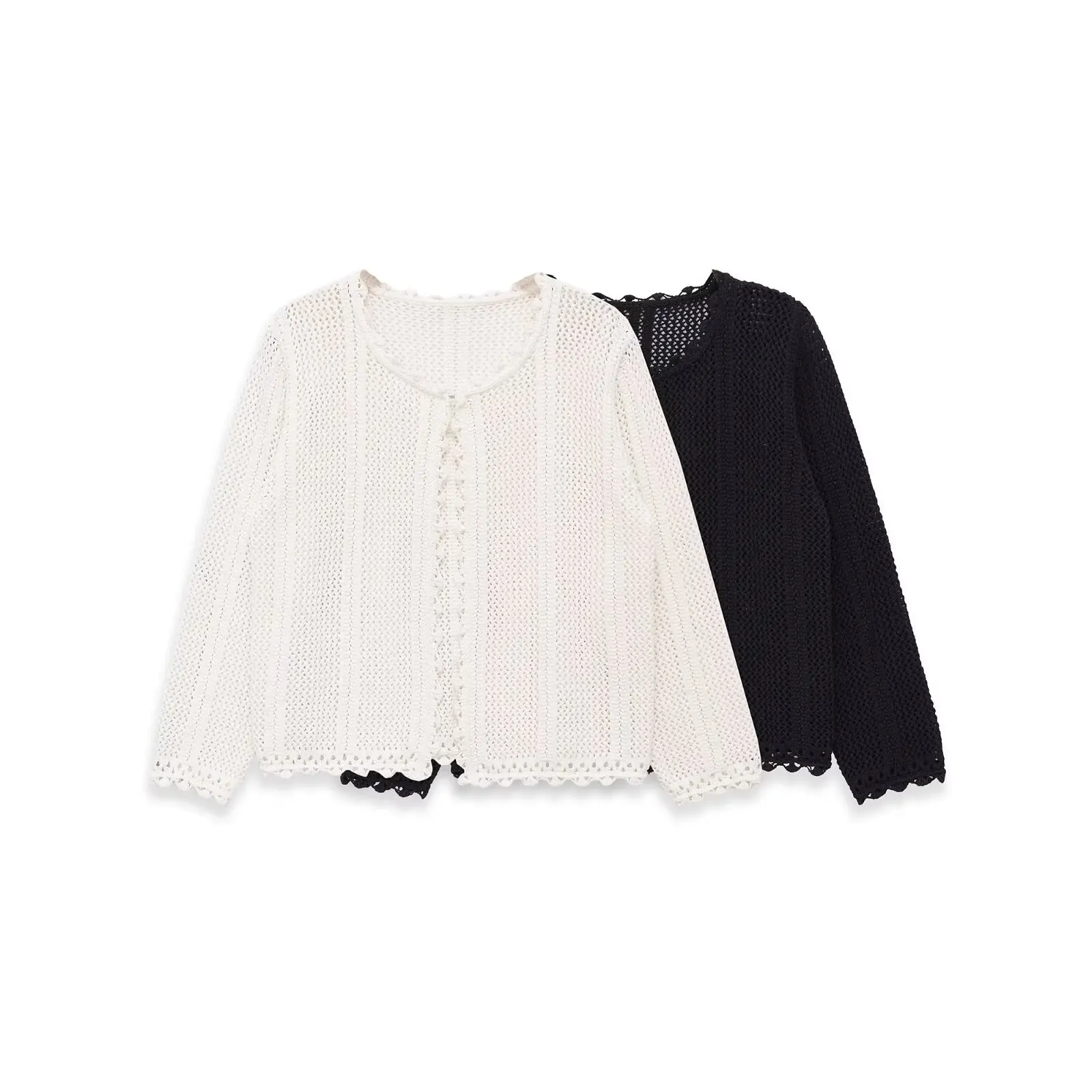 WOMEN 2026 Summer New Fashion O Neck Knitted Cardigan Sweater Retro hollow out Long Sleeve Casual Chic Female Outerwear Tops
WOMEN 2026 Summer New Fashion O Neck Knitted Cardigan Sweater Retro hollow out Long Sleeve Casual Chic Female Outerwear Tops