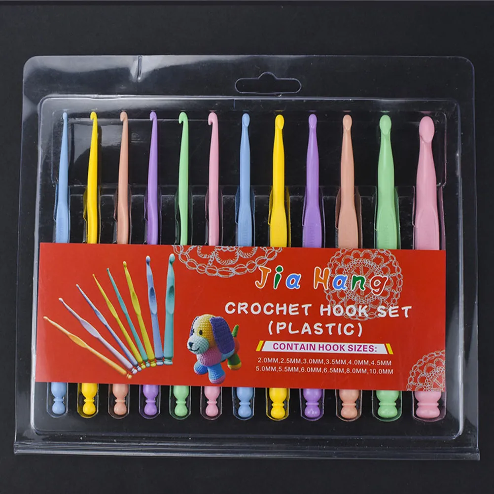 12Pcs Crochet Hook Set Lightweight Plastic Knitting Needles for Beginners Intermediate Experienced DIY Knitting Scarf Hat Gloves
12Pcs Crochet Hook Set Lightweight Plastic Knitting Needles for Beginners Intermediate Experienced DIY Knitting Scarf Hat Gloves