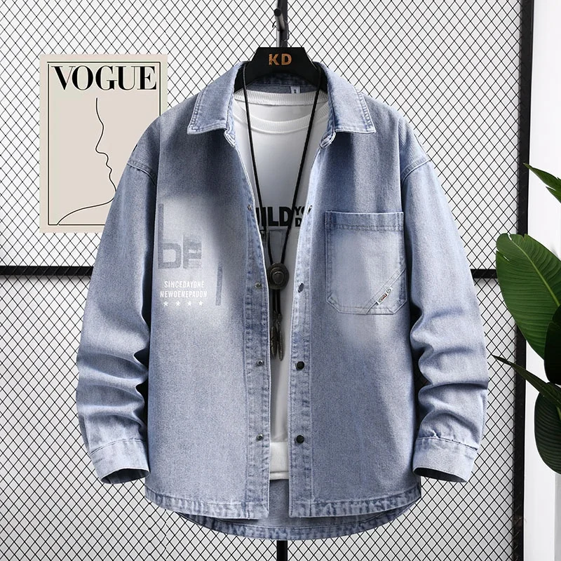 Мужская джинсовая куртка Slim Fit для весны и осени, модная тонкая молодежная одежда из полиэстера, версия Stand Version
Мужская джинсовая куртка Slim Fit для весны и осени, модная тонкая молодежная одежда из полиэстера, версия Stand Version