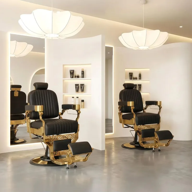 Vintage Barber Chair For Gold Style Barbershop Heavy Salon Chair With Big Round Chassis Salon Spa Furniture
Vintage Barber Chair For Gold Style Barbershop Heavy Salon Chair With Big Round Chassis Salon Spa Furniture