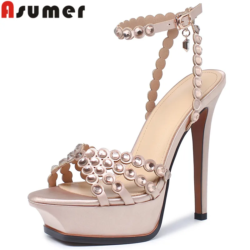 ASUMER 2022 New Fashion Silk Women Sandals Thin Super High Heels Platform Shoes Ladies Summer Simple Dress Shoes
ASUMER 2022 New Fashion Silk Women Sandals Thin Super High Heels Platform Shoes Ladies Summer Simple Dress Shoes