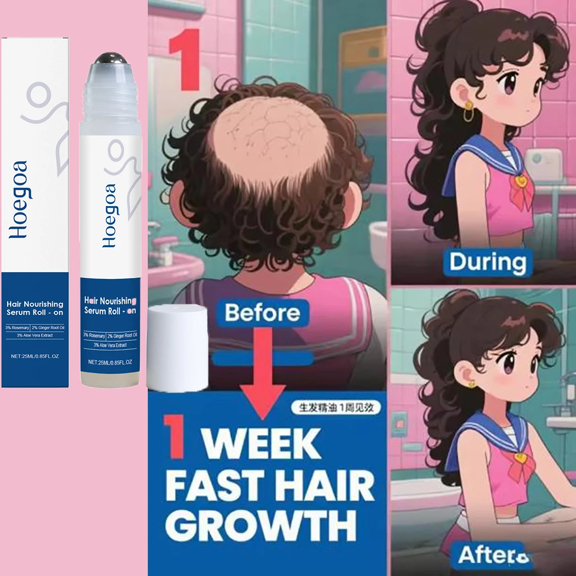 Natural Hair Growth Oil Serum, Repair Thinning Hairline, Stimulate Follicles To Grow New Hair In 7 Days
Natural Hair Growth Oil Serum, Repair Thinning Hairline, Stimulate Follicles To Grow New Hair In 7 Days