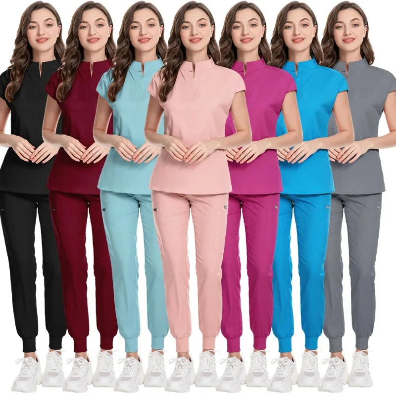 Women Quick Dry Scrub Set Short Sleeve Comfortable Breathable Clinic Nurse Work Uniform
Women Quick Dry Scrub Set Short Sleeve Comfortable Breathable Clinic Nurse Work Uniform