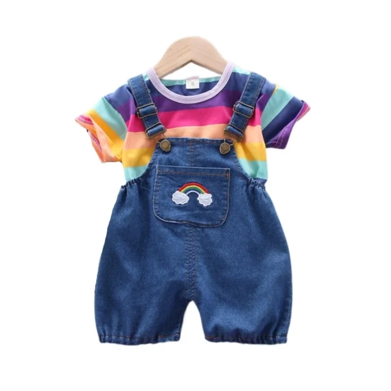 New Summer Baby Clothes Set Children Casual T-Shirt Strap Shorts 2Pcs/Sets Toddler Girls Clothing Infant Costume Kids Tracksuits
New Summer Baby Clothes Set Children Casual T-Shirt Strap Shorts 2Pcs/Sets Toddler Girls Clothing Infant Costume Kids Tracksuits