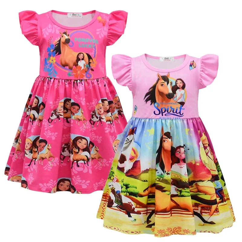 Baby Girls Spirit Riding Free Dress Children Girls Riding Horse Dresses Flutter Sleeve Cusual Dress Kids Birthday Party Clothes
Baby Girls Spirit Riding Free Dress Children Girls Riding Horse Dresses Flutter Sleeve Cusual Dress Kids Birthday Party Clothes