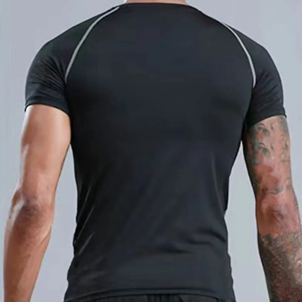 Short Sleeved Men's Fitness T-shirt Quick Dry Tight Gym Sport Running Shirts Sportswear Compression Top Men Sport T-shirt Gym
Short Sleeved Men's Fitness T-shirt Quick Dry Tight Gym Sport Running Shirts Sportswear Compression Top Men Sport T-shirt Gym