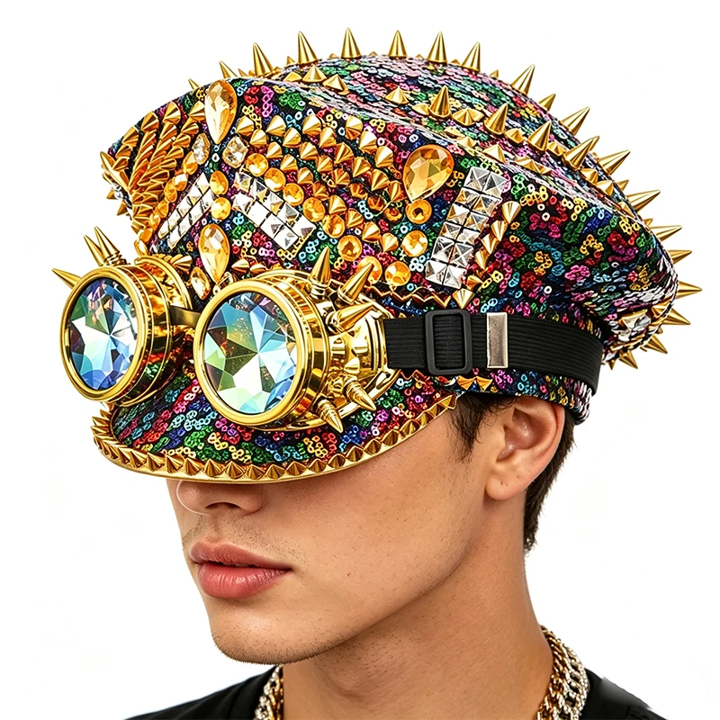 New Punk Style Navy Hat Adult Costumes Cosplay Accessory Hats Funny Cool Headwear DJ Music Night Props
New Punk Style Navy Hat Adult Costumes Cosplay Accessory Hats Funny Cool Headwear DJ Music Night Props