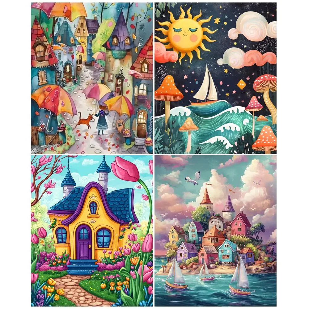 GATYZTORY Abstract House Painting By Numbers Frameless Artwork Scenery Easy Paint Create Wall Art Pictures By Numbers
GATYZTORY Abstract House Painting By Numbers Frameless Artwork Scenery Easy Paint Create Wall Art Pictures By Numbers