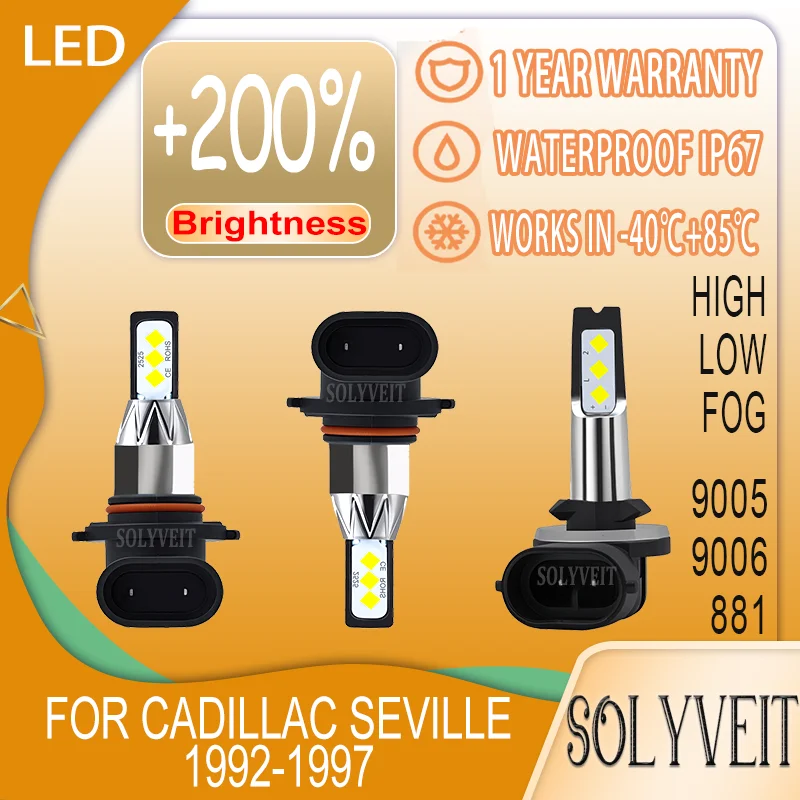 Simple Setup Long-Life LED 9005 9006 881 Headlight high low beam foglight For Cadillac Seville 1992 1993 1994 1995 1996 1997
Simple Setup Long-Life LED 9005 9006 881 Headlight high low beam foglight For Cadillac Seville 1992 1993 1994 1995 1996 1997