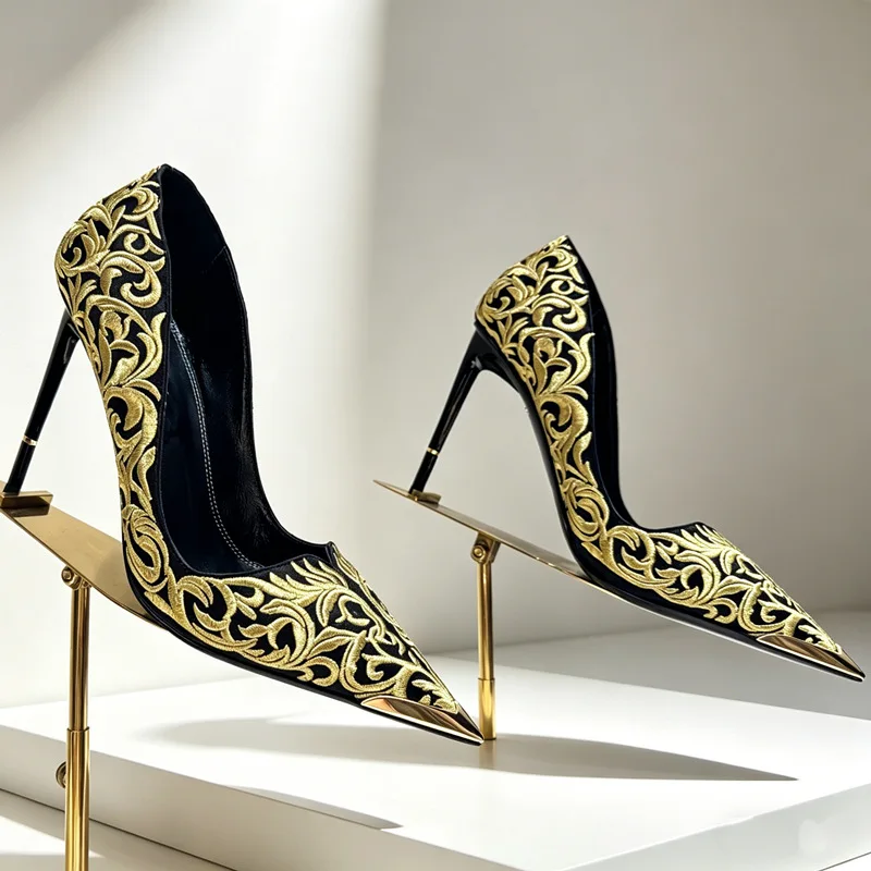 Luxury Women's Shoes Handmade Embroidery High Heels for Woman French Style Nobility Casual Shoes Designer Shoes Zapatos De Mujer
Luxury Women's Shoes Handmade Embroidery High Heels for Woman French Style Nobility Casual Shoes Designer Shoes Zapatos De Mujer