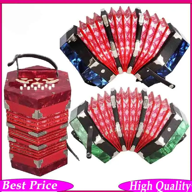 20-Button 40-Reed Anglo Concertina Accordion with Carrying Bag Beginner Folk Instrument, Ideal Children, Students & Gift Giving
20-Button 40-Reed Anglo Concertina Accordion with Carrying Bag Beginner Folk Instrument, Ideal Children, Students & Gift Giving