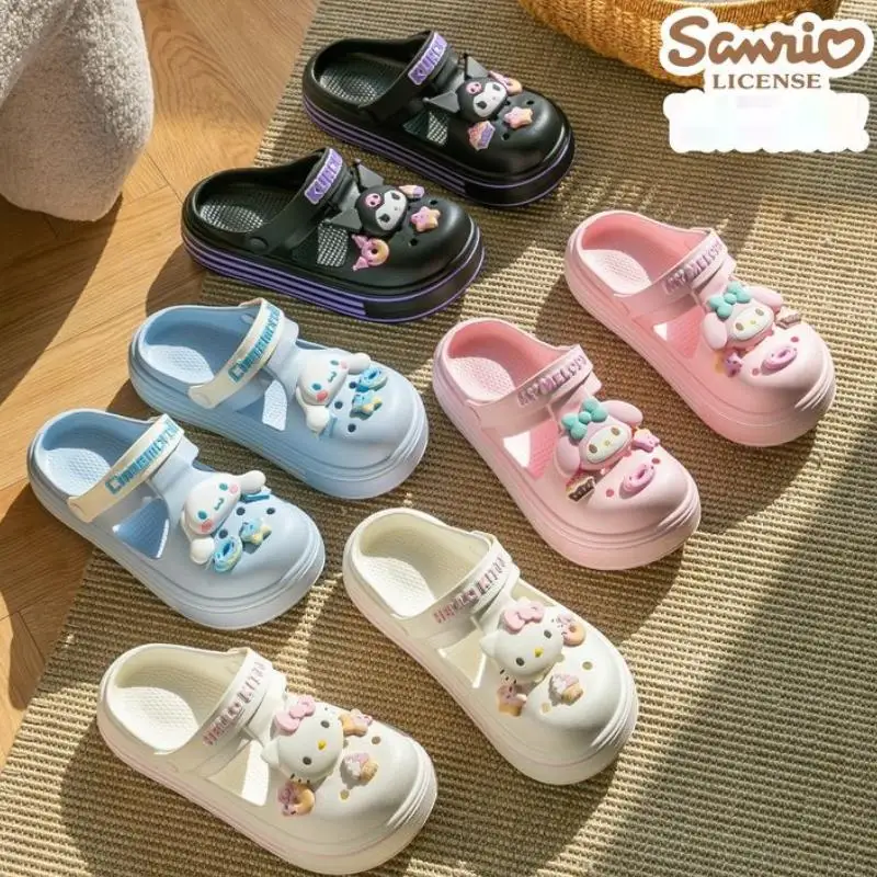 Sanrio, новые стильные тапочки My Melody, летние детские сандалии с героями мультфильмов Kawaii, мягкая подошва, износостойкая пляжная обувь, подарок
Sanrio, новые стильные тапочки My Melody, летние детские сандалии с героями мультфильмов Kawaii, мягкая подошва, износостойкая пляжная обувь, подарок