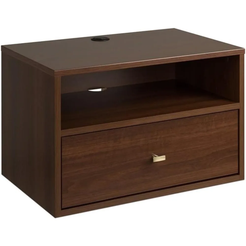 Transitional 1 Drawer Floating Nightstand with Open Shelf, Wall Mounted Nightstand, Contemporary Bedroom Furniture, 15D x
Transitional 1 Drawer Floating Nightstand with Open Shelf, Wall Mounted Nightstand, Contemporary Bedroom Furniture, 15D x