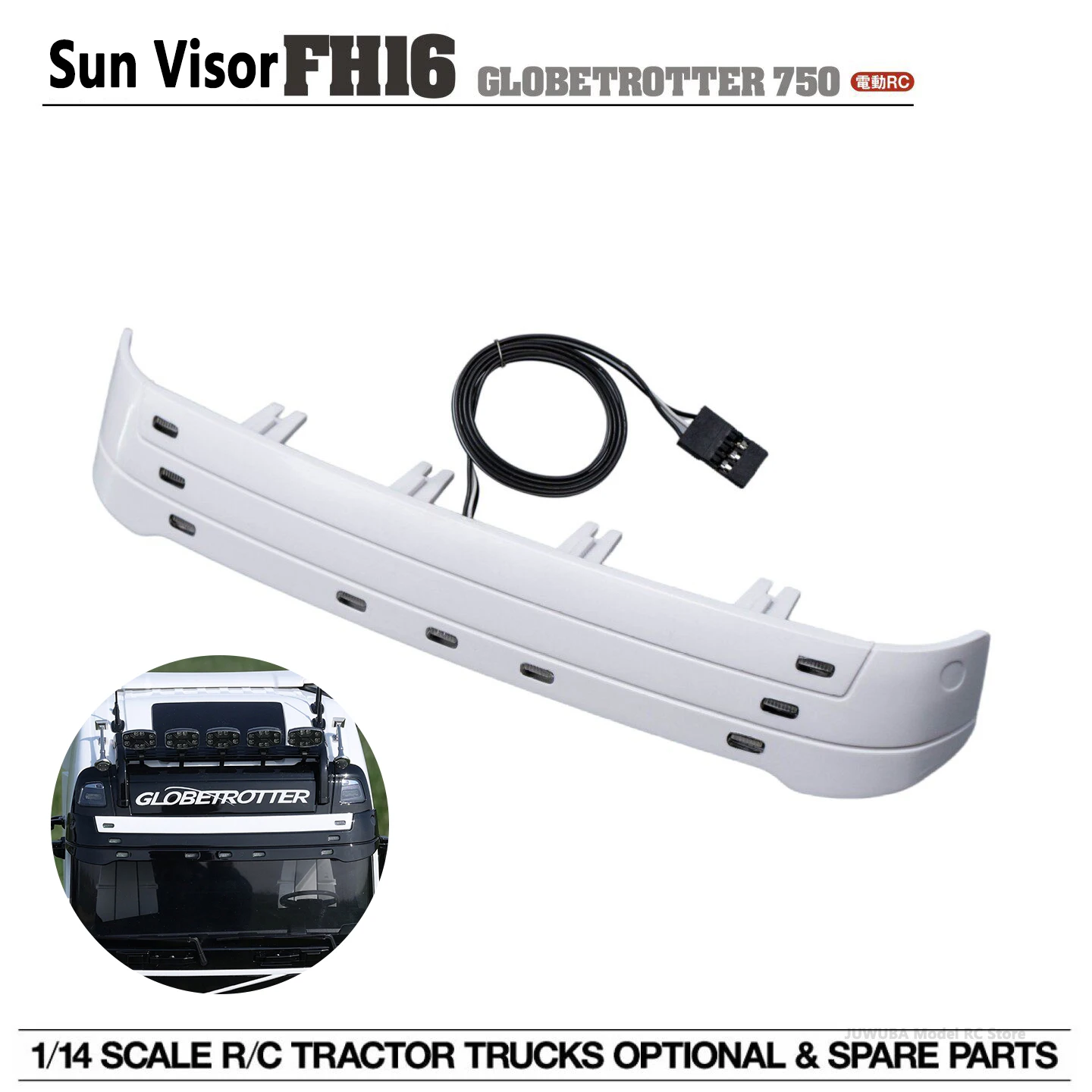 1PCS Plastic LED Sun Visor with Light for 1/14 Tamyia Rc Truck VOLVO FH16 750 56360 56362 56375 Car Diy Parts Accessories Toys
1PCS Plastic LED Sun Visor with Light for 1/14 Tamyia Rc Truck VOLVO FH16 750 56360 56362 56375 Car Diy Parts Accessories Toys
