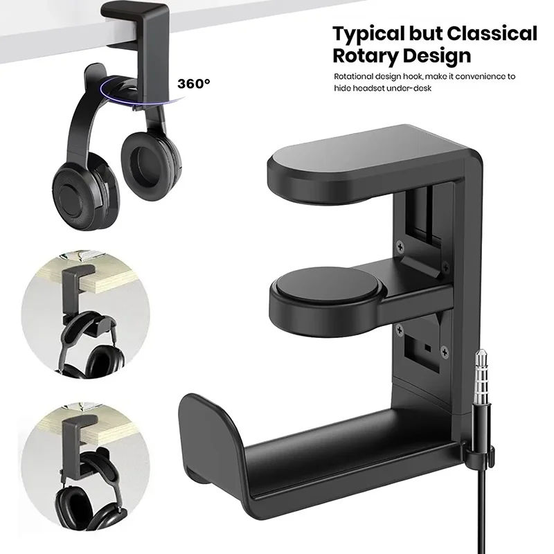 Настольный держатель для наушников без сверления, вращающийся на 360 градусов, подвесная подставка для наушников, органайзер для дома и офиса, аксессуары
Настольный держатель для наушников без сверления, вращающийся на 360 градусов, подвесная подставка для наушников, органайзер для дома и офиса, аксессуары